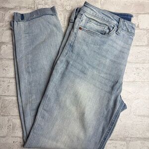 Harper Heritage Jeans Womens 29 Mid Rise Skinny Blue Faded Light Wash Rolled